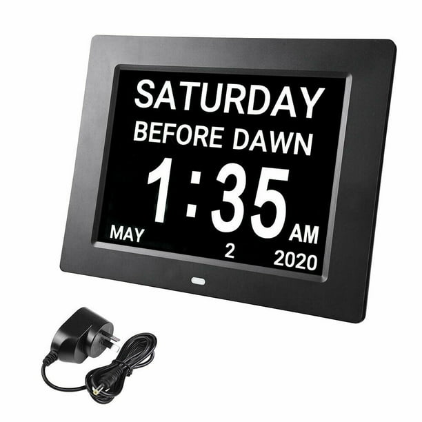 Details about   8'' LCD Dementia Digital Calendar Day Clock Large Letter Year/Month/Week/Day